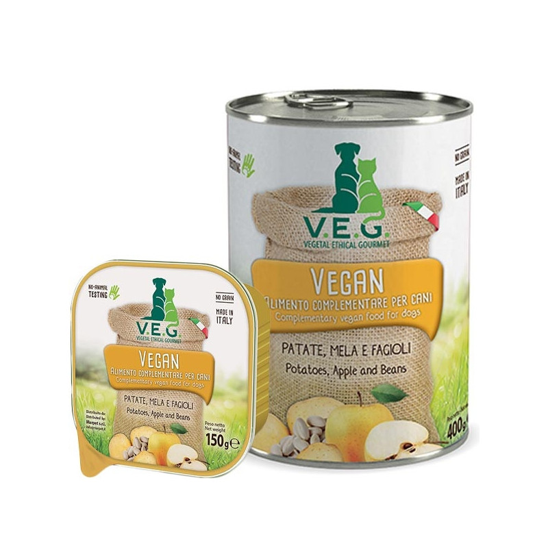 MARPET Vegan Dog con Patate, Mela e Fagioli 150 gr.
