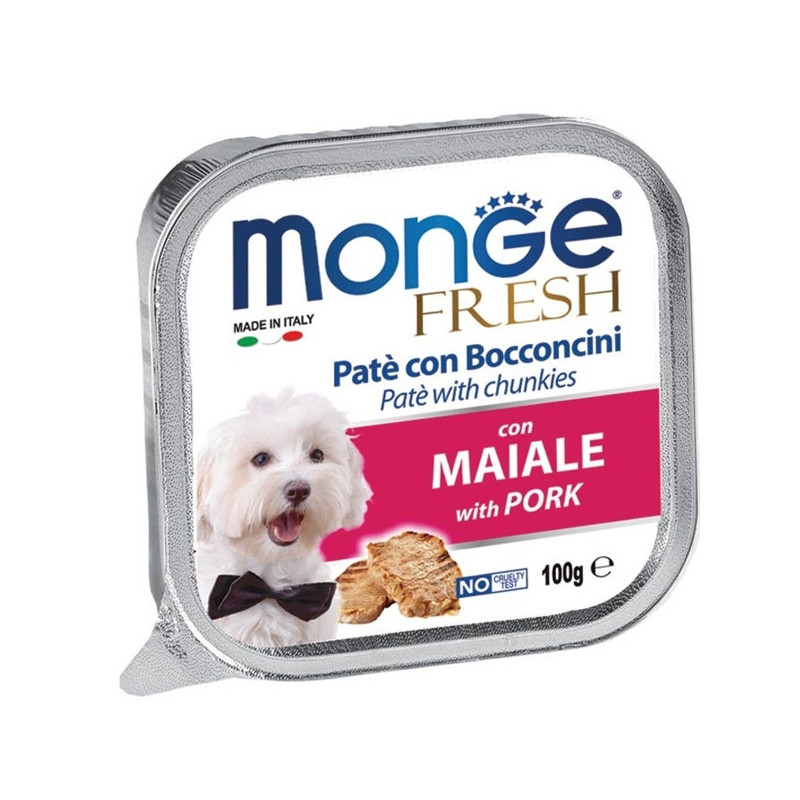 MONGE Fresh Paté e Bocconcini con Maiale 100 gr.